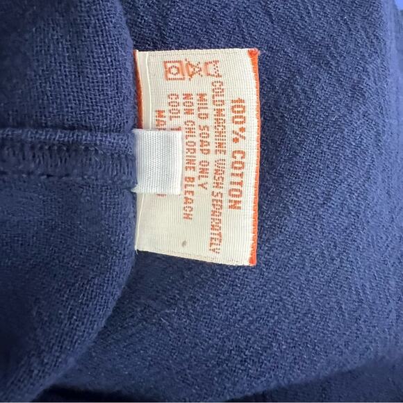 Oh My Gauze! Pico Cotton Royal Blue Button Down Jacket Top Size Small Medium - Picture 13 of 14